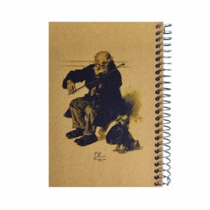 دفتر یادداشت طرح مرد نوازنده